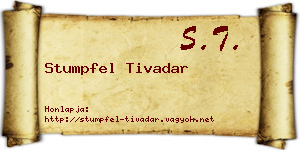 Stumpfel Tivadar névjegykártya